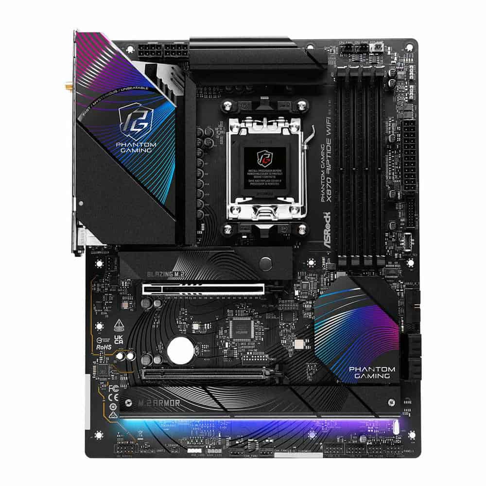 ASRock AMD X870 Riptide WiFi AM5 DDR5 PCIe 5.0 ATX Motherboard